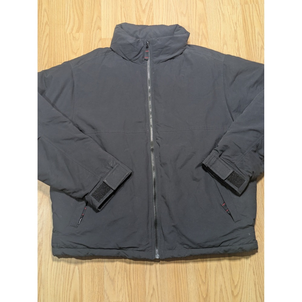 Eddie Bauer Mens Goose Down Puffer Jacket Coat Black XL